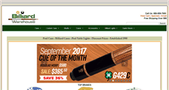 Desktop Screenshot of billiardwarehouse.com